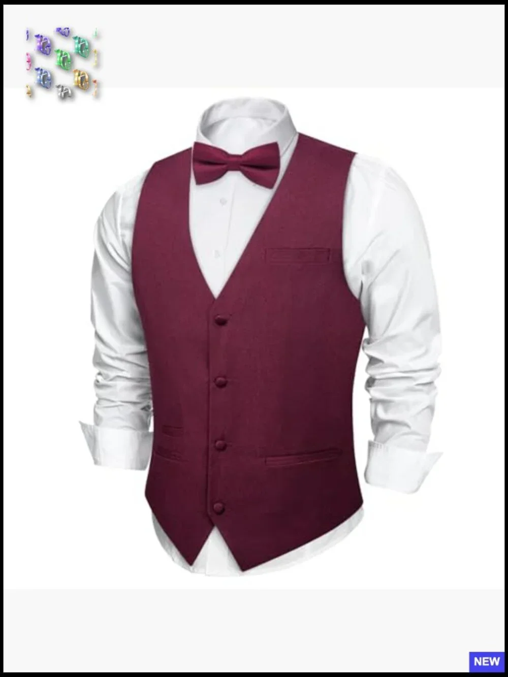 Men's Linen Vest Set Formal Elegant Vintage Tuxedo Waistcoat Wedding Accessories